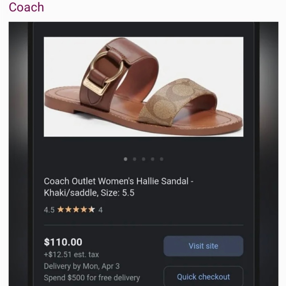 Coach Outlet Hallie Sandal